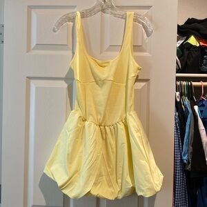 Mini yellow tank dress